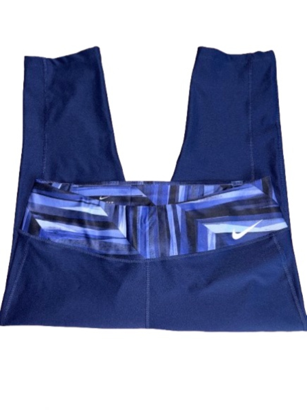 Nike Dri-FIT Performance leggings in Deep Blue and Black size XL